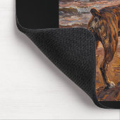 Braun-gefleckte Boxer am Sunset Beach Boxer-Hunde- Mousepad (Ecke)