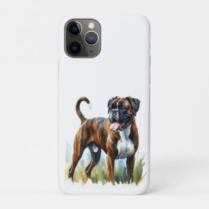 Braun-gefleckte Boxer in Aquarell Case-Mate iPhone Hülle