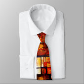 Braun-Gelb Moderne Kunst Abstrakt Krawatte (Gebunden)