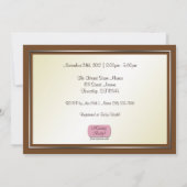 Braun & gelb Schmetterling Kinderdusche Einladunge Einladung (Rückseite)