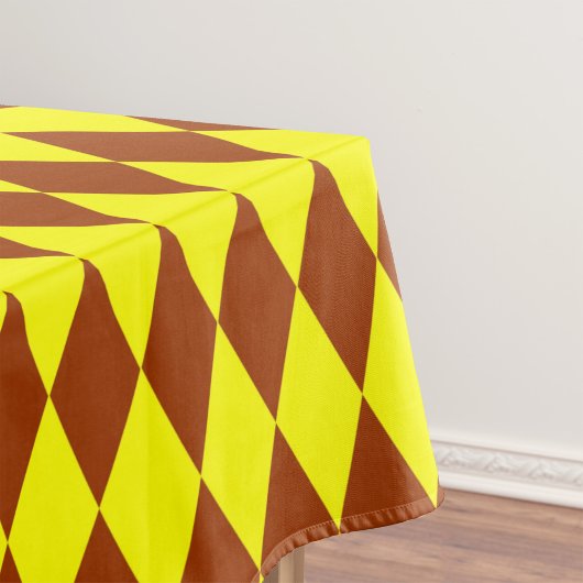 Braun Gelbe Harlekin Karo-Design Tischdecke