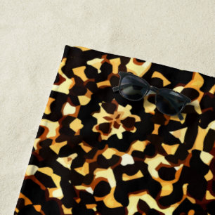 braun-gelber geometrischer Leopard, inspiriert eth Strandtuch