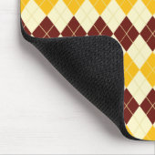 Braun - Gelber Schottischer Tartan-Muster Mousepad (Ecke)