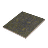 Braun-gelbliches Paisley-Muster Fliese (Seite)