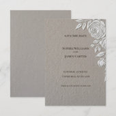 Braun geprägte Rose Save-the-Date-Karte Save The Date (Vorne/Hinten)