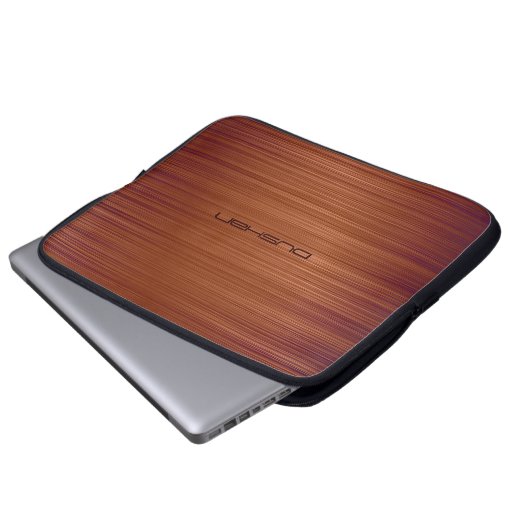 Braun gestopftes Metallmuster, individuell anpassb Laptopschutzhülle (Vorne Knopf)