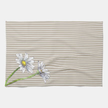 Braun gestreifte Blumen-Wasserfarben-Gänseblümchen