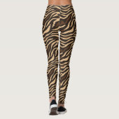 Braun gestreifte Zebraoptik Leggings (Rückseite)