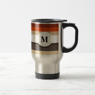 Braun gestreiftes Muster Tasse