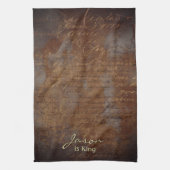 Braun-Gewürzkornbraun Geschirrtuch (Vertikal)