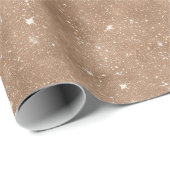 Braun glänzender Kakao-Geburtstag Geschenkpapier (Rolleneckpunkt)