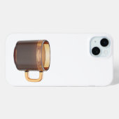 Braun-Glas-Kaffeetasse mit Braukaffee Case-Mate iPhone Hülle (Rückseite (Horizontal))