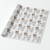 Braun glatthaariges Parson-Russell-Terrier-Muster Geschenkpapier (Ungerollt)