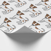 Braun glatthaariges Parson-Russell-Terrier-Muster Geschenkpapier (Ecke)