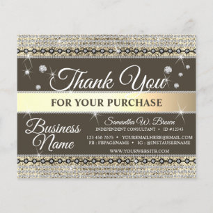 Braun-Gold-Diamant-Danke-für-Bestell-Schmuck