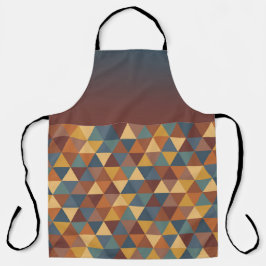 BRAUN GOLD TEAL BLAU HERBST GEOMETRISCHES MUSTER SCHÜRZE