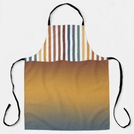 BRAUN GOLD TEAL BLAU HERBST GEOMETRISCHES MUSTER SCHÜRZE