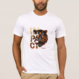 Braun Gold Tiger 'IMPACT' - Kühne Gold Ästhetik T-Shirt