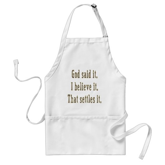 Braun Gott hat es gesagt Schürze (Vorne)