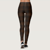 Braun, Grafit, Bronze, Schwarzer Tartan; Kariert Leggings (Rückseite)