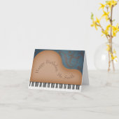 Braun-Grand-Piano-Niedliche Musik Karte (Gelbe Blume)