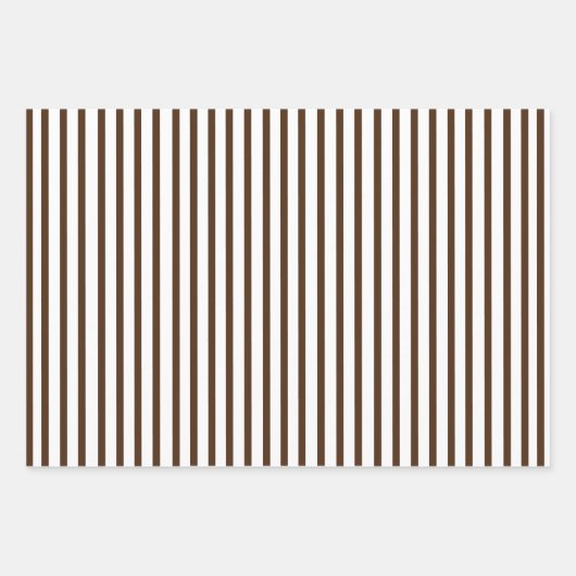 Braun, grau, goldfarbene Streifen Set 3 Umschlag Geschenkpapier Set (Vorderseite)