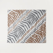 Braun Grau Moderne Boho Wandbehang Wandteppich (Vorderseite (Horizontal))