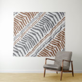 Braun Grau Moderne Boho Wandbehang Wandteppich (Beispiel (Horizontal))