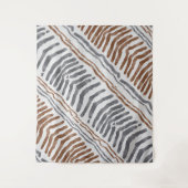 Braun Grau Moderne Boho Wandbehang Wandteppich (Vorderseite)