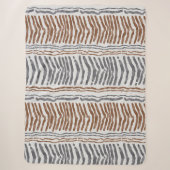 Braun Grau Moderne Boho Wandbehänge Sherpadecke (Vorderseite)