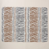 Braun Grau Moderne Boho Wandbehänge Sherpadecke (Vorderseite (Horizontal))