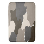 Braun, Grau, Taupe und ElfenbeinFingermalerei Badematte (Vorderseite Vertikal)