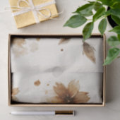 Braun-Graue Blumengestaltung Seidenpapier (Geschenk)