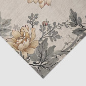Braun-Graue Blumengestaltung Seidenpapier (Detail)