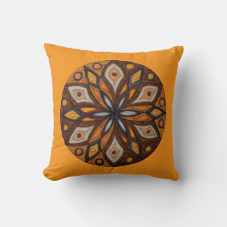 Braun/Graue Sternen-Mandala-Wurfkissen Kissen