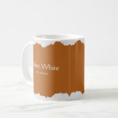 Braun-grauer Textildruck Kaffeetasse (Vorderseite Links)
