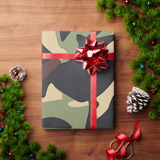 Braun Grün Camo Geschenkpapier (Feiertagsgeschenk)