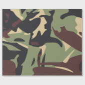 Braun Grün Camo Geschenkpapier (Flach)
