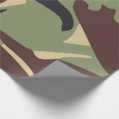 Braun Grün Camo Geschenkpapier (Ecke)