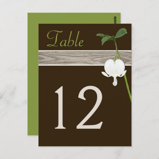 Braun, grün, Elfenbeinblutung Tischnummer des Herz (Vorne/Hinten)