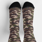 Braun, Grün, Tan Camouflage Style Socken (Oben)