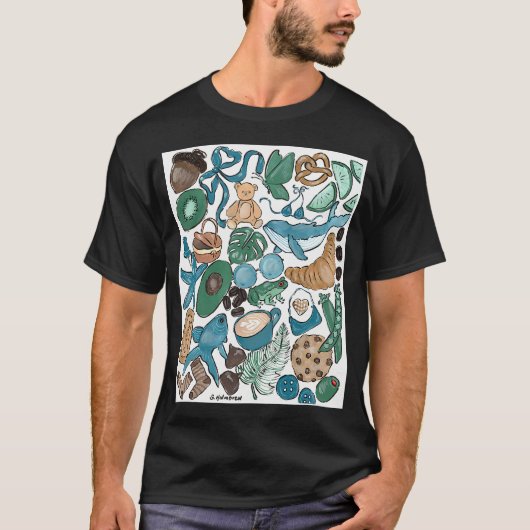 Braun, Grün und Blau T-Shirt (Vorderseite)