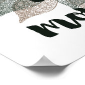 Braun Grüne Blätter leben im Moment Poster (Ecke)