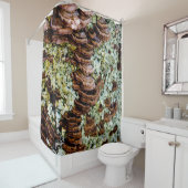 Braun-grüner Duschvorhang (Beispiel)