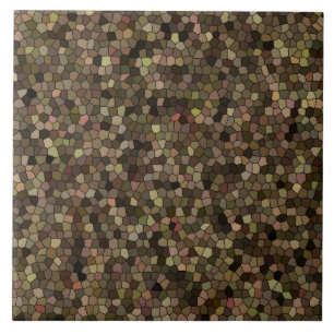 Braun Grünes Mosaikmuster Fliese