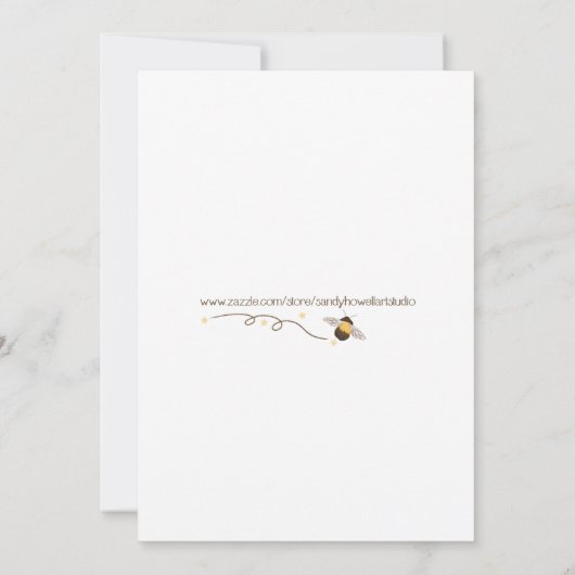 Braun Haarbärten Einladung zum Geburtstag (Rückseite)