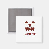 Braun Halloween beängstigender Gesichtsfall hinzuf Magnet (Vorderseite/Rückseite)