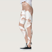Braun handgemalte Küsse Aquarellfarben Leggings (Links)