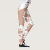 Braun handgemalte Küsse Aquarellfarben Leggings (Rechts)