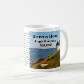 Braun-Hauptleuchtturm, Maine-Tasse Kaffeetasse (VorderseiteRechts)